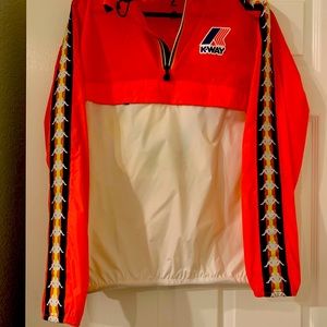 K-Way Kappa co-lab quarter zip windbreaker.